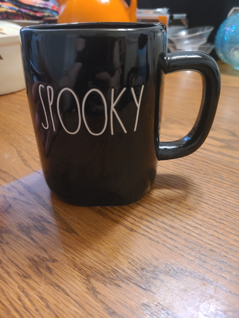 Rae Dunn Black "Spooky" Ceramic Mug